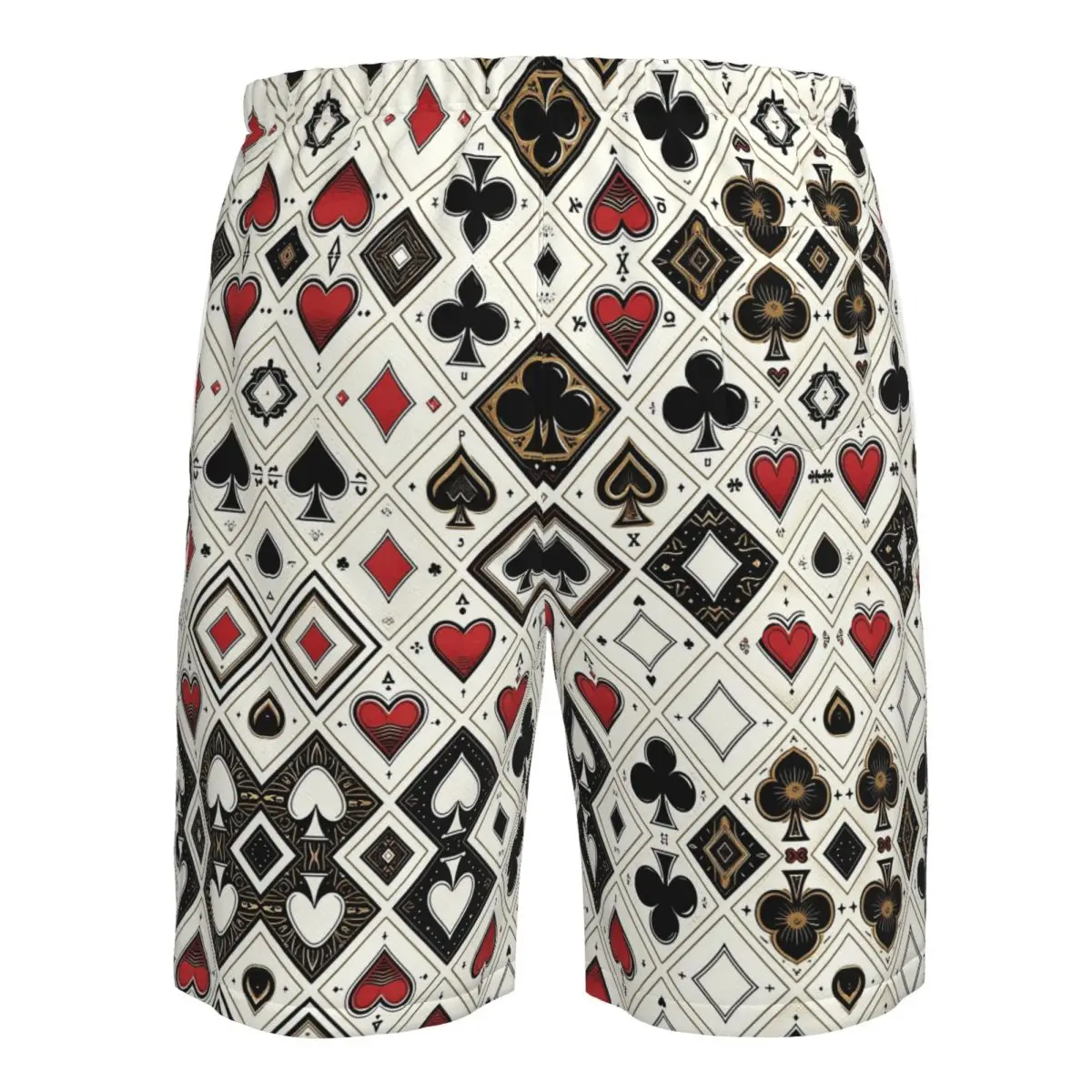 كازينو بطاقة اللعب الرموز الماس القلب المجرف نوادي جذوع الشاطئ مجلس السراويل عارضة سريعة الجافة السباحة الصيف الرجال السراويل #4
