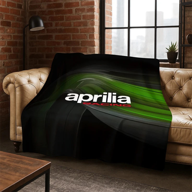 

Фланелевое одеяло с логотипом Aprilia Racing Car, мягкое теплое одеяло-плед для спальни, гостиной, путешествий, пикника, подарок