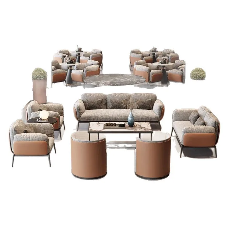 Business reception sofa single chair leisure sofa simple leisure chair office sofa hotel negotiation table and chair combination