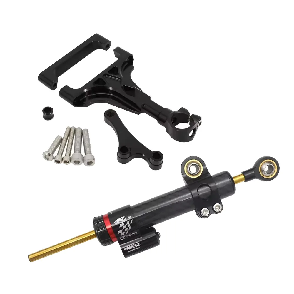 For Kawasaki Z1000 Z750 Motorcycle High-quality Carbon Fiber Damper Steering Stabilize Bracket Kit 2003 2004 2005 2006 2007-2009