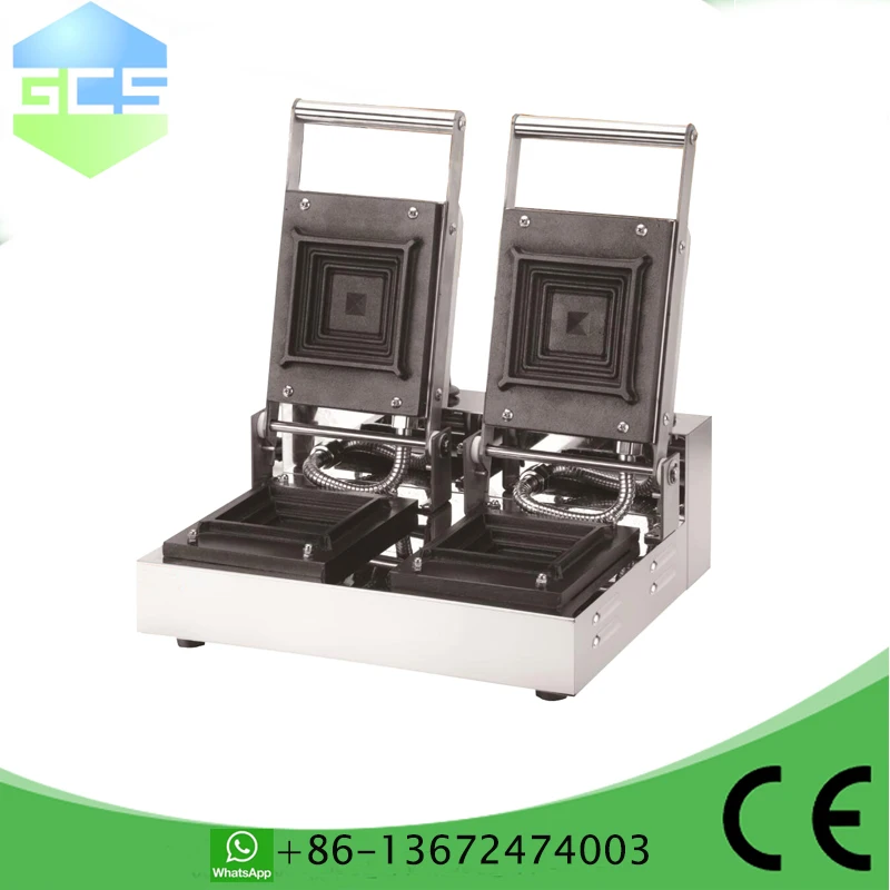 التجارية مزدوجة رئيس الساخن الضغط نخب ساندويتش آلة الإفطار ساندويتش صانع