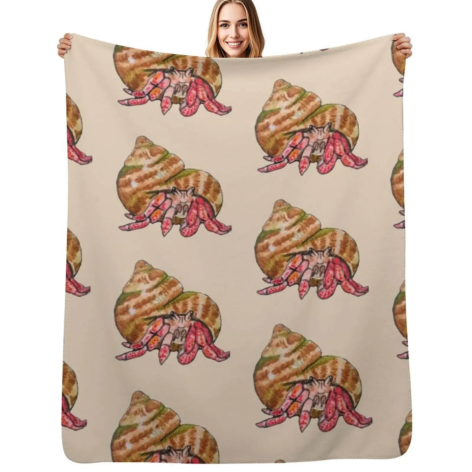 

Hermit the Crab Throw Blanket sofa bed Thermals For Travel Beautifuls Soft Beds Blankets