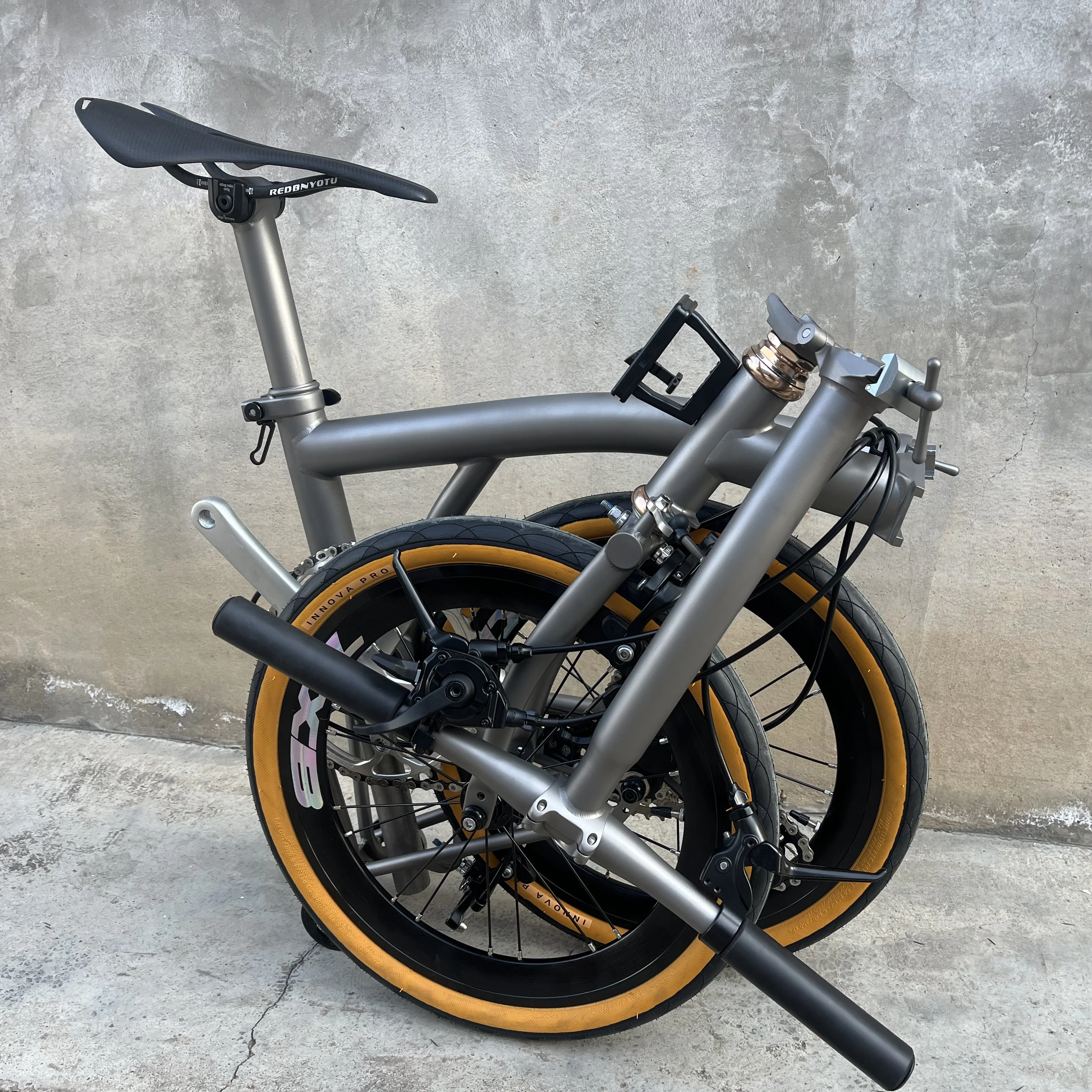 HEXATI Full Titanium 16inch Folding Bike 7 speed - AliExpress