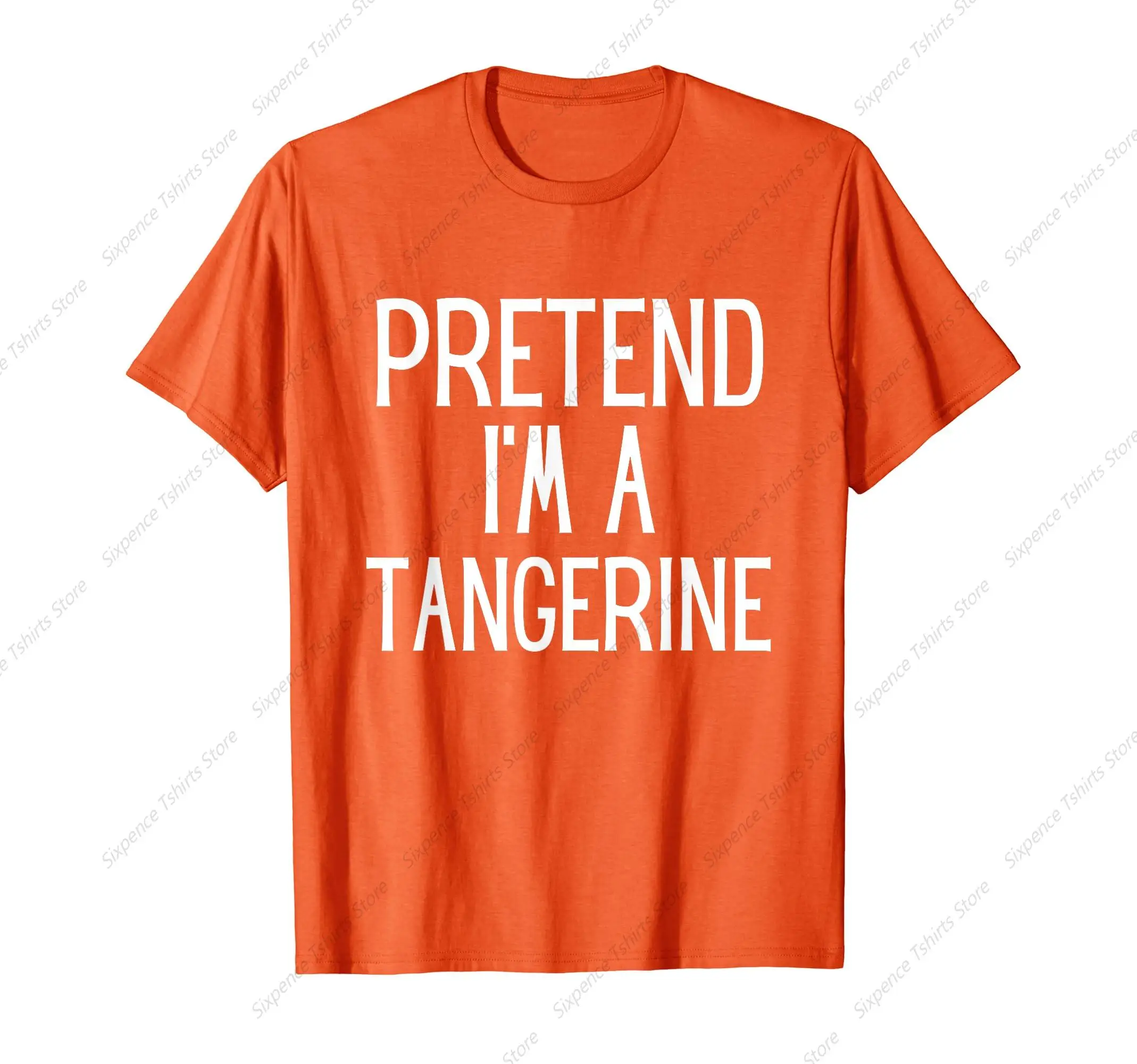 Pretend I'm A Tangerine Funny Lazy Halloween Costume T-Shirt