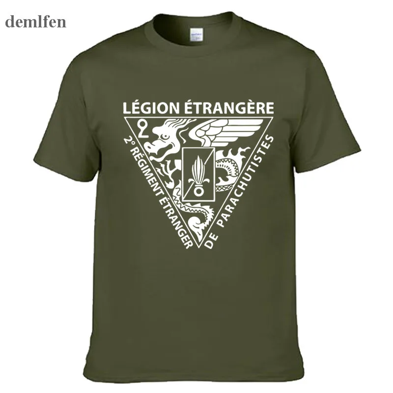 Новая французская футболка Foreign Legion спецназа, мировая война, армия, футболка Homme Camisetas, мужская хлопковая футболка, футболки, топы