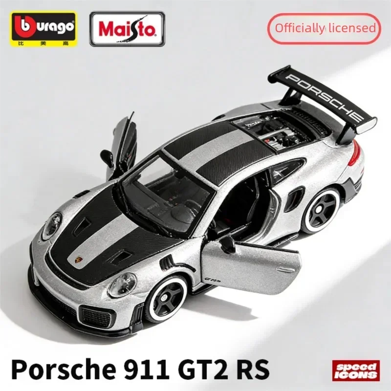 Maisto 1:64 Scale Porsche 911 GT2 RS Diecast Alloy Car Model Simulation Supercar Collection Decoration Kids Toy Gift view 4