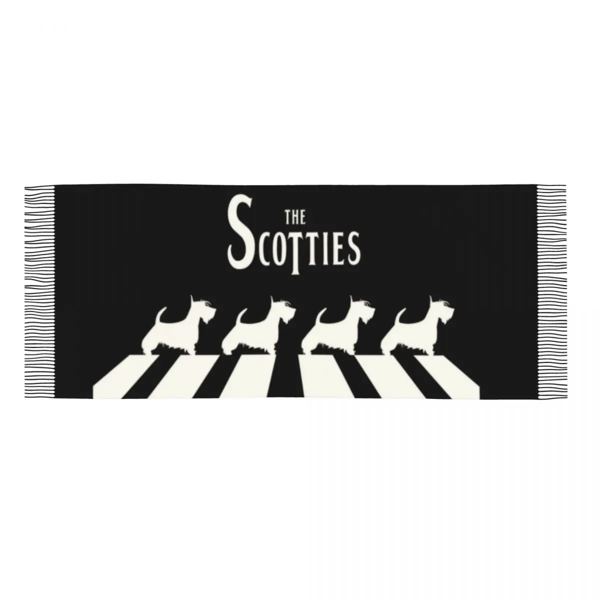 The Scotties Scarf Wrap for Women Long Winter Fall Warm Tassel Shawl Unisex Scottish Terrier Dog Scarves