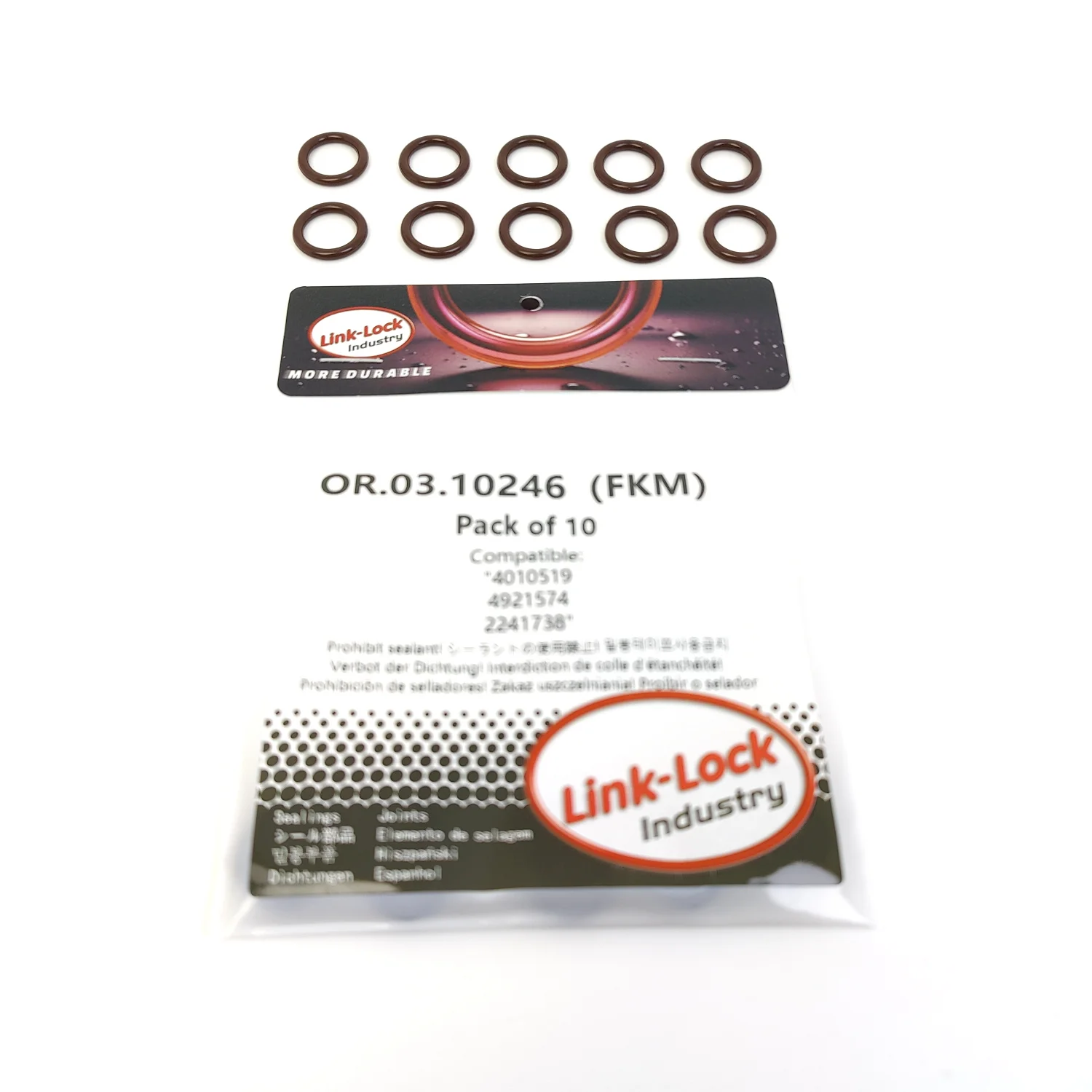 LINK-LOCK 10PCS OR.03.10246 FKM Viton Sealing O-Ring Kit of Thermostat housing 4010519 4921574 2241738 for CUMMINS-ISF150