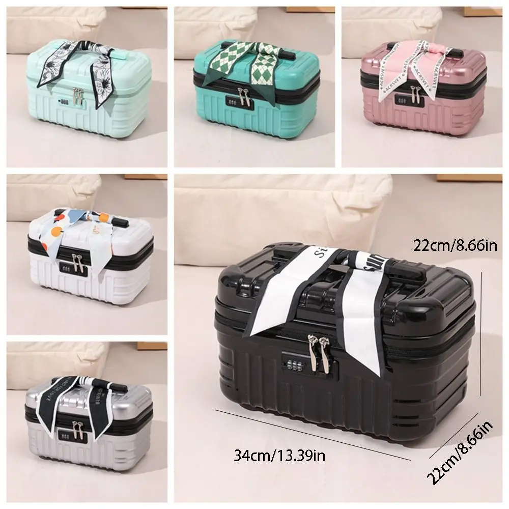 Small Case 17 Inch Cosmetic Case Portable Fashionable Mini Luggage Bag Waterproof Large Capacity Makeup Bag Suitcase