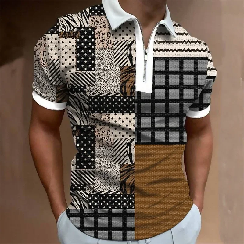 Camisa polo masculina de malha manga curta, impressão 3D, roupas esportivas, alta qualidade, venda quente, verão, novo, 2022