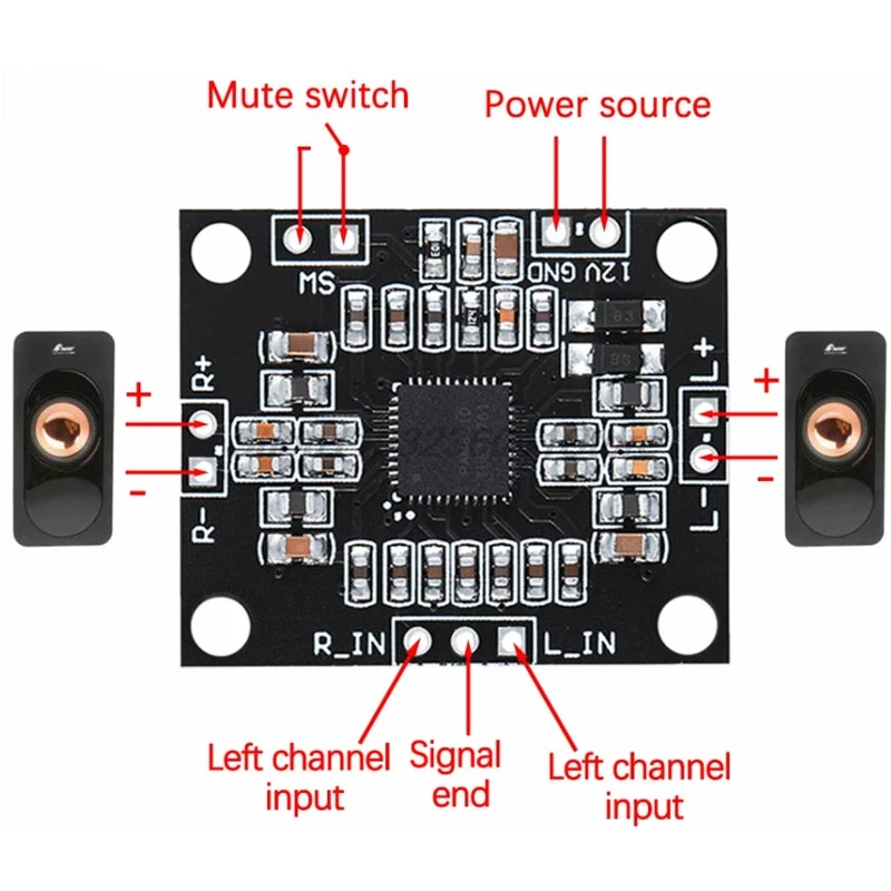 1PCS/5PCS/10PCS PAM8610 digital power amplifier board 2 x15w dual channel stereo mini class D power amplifier board