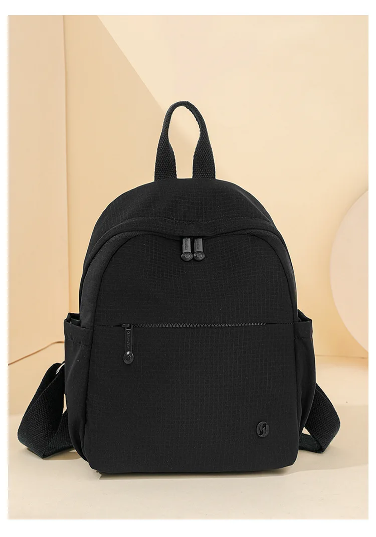 Stilvoller, minimalistischer Rucksack für Damen, leichte Reisetasche mit Telefonschlüsselaufbewahrung, kleiner, schicker Rucksack – Detail 17