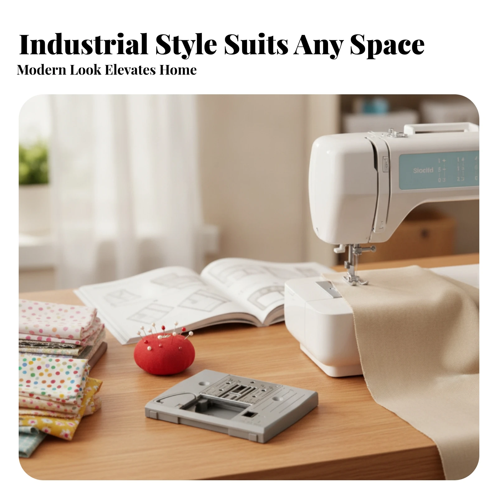 Sewing Machine Needle Plate Home Hardware Accurate Stitching Guide Markings Metal Needle Plate Seam Guides