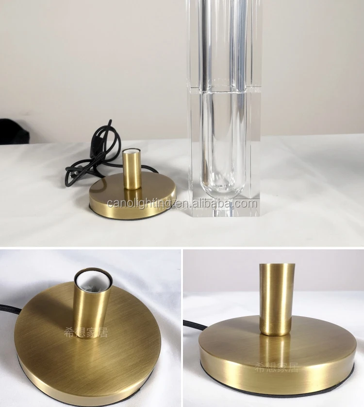 Interior Glacon LED Table Lamp, luz retangular, iluminação interior