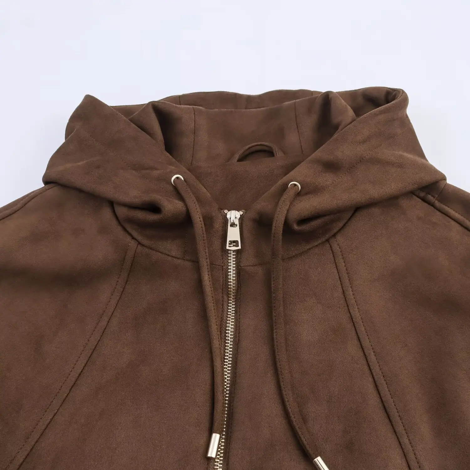KONDALA 2025 Autumn Casual Khaki Women Pilot Jackets Hooded Zipper Loose Coat Pockets Streetwear Fashion Female Vintage Jackets