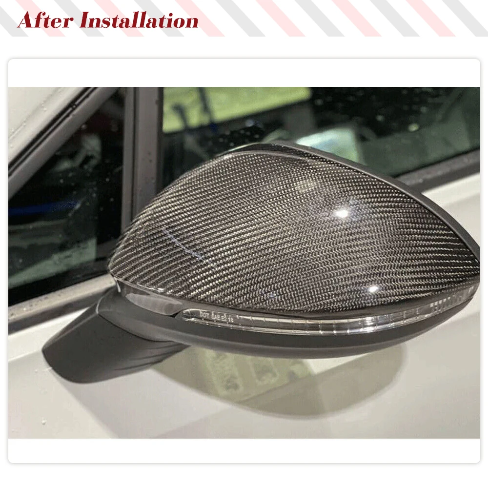 Car Rearview Mirror Cap For Volkswagen VW Golf 8 MK8 R GTI R-Line 2021 Side Carbon Fiber Mirror Cover Cap Shell Replacment