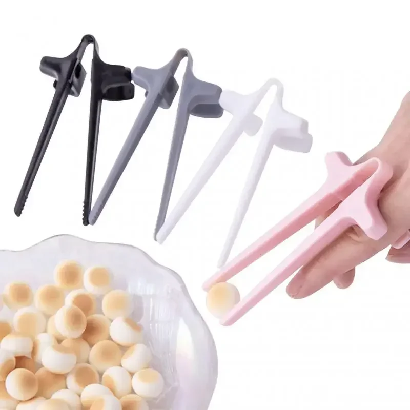 5/10pcs Free-Hand Snack Tweezers Chopsticks Play Games Finger Chopsticks Lazy Assistant Clip Snack Not Dirty Hand Ring Accessory