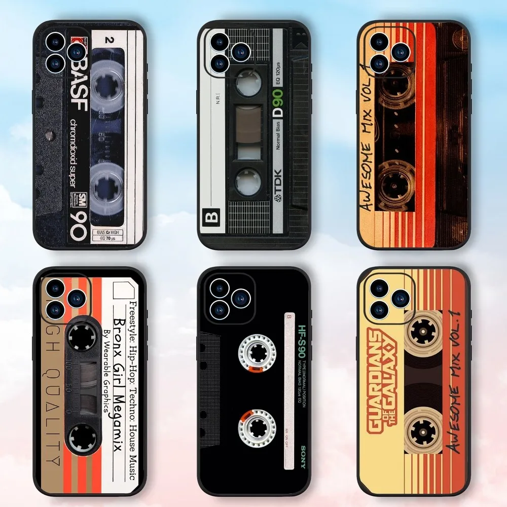 

Cassette Tape Retro Style Phone Case For Samsung Galaxy A51 A71 A41 A21S A11 A03S A12 A32 A52 5G Silicone Cover