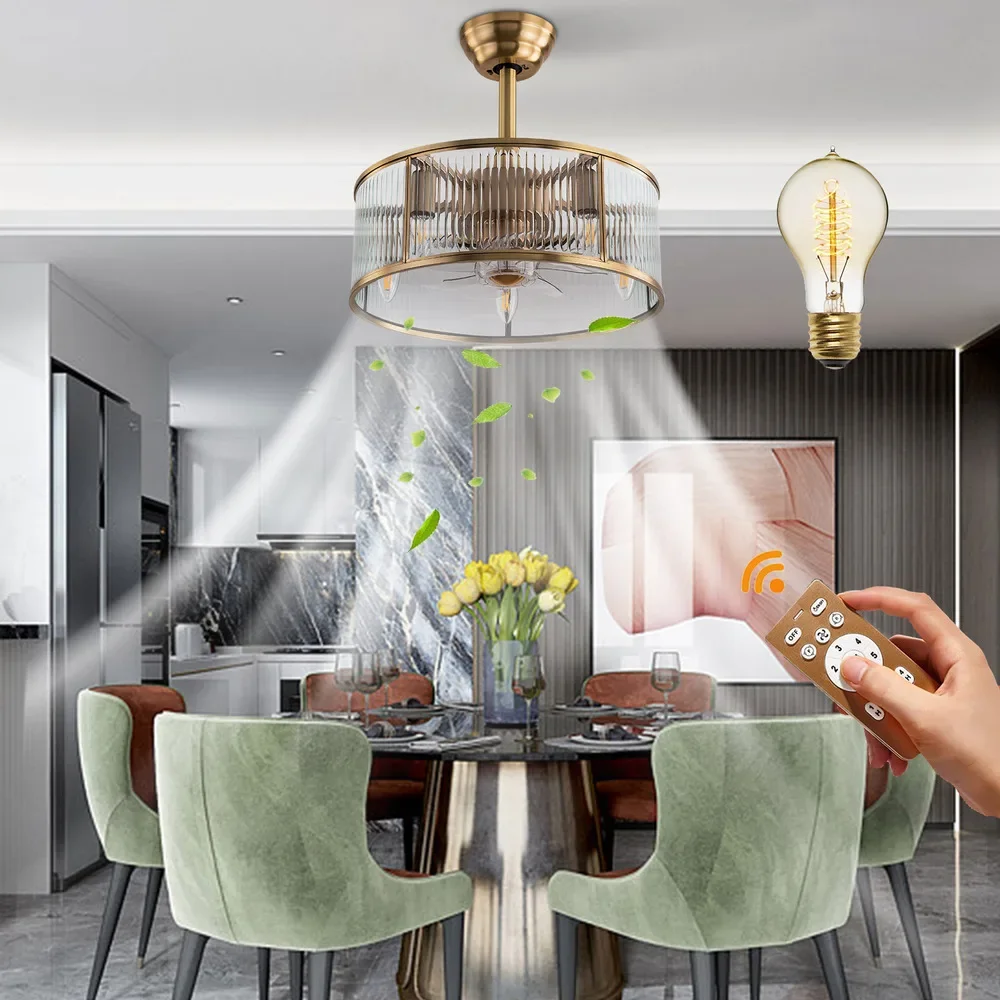 18인치 빈티지 농가 천장 선풍기 - 양면 블레이드, 3단 속도, 타이머 기능 - 침실에 적합(10-15) ㎡   룸 커버리지)