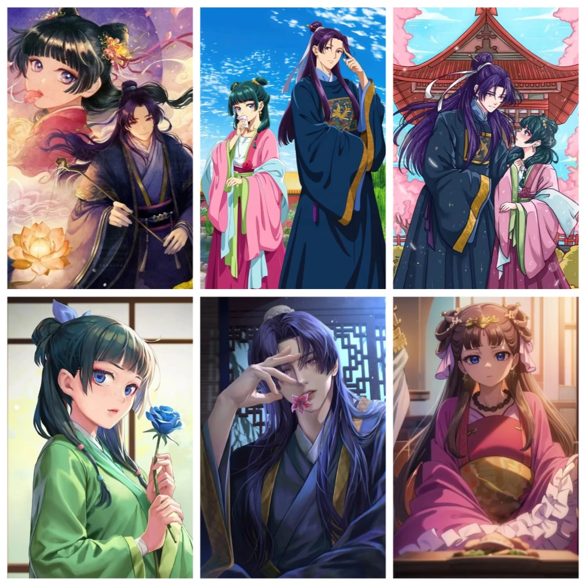 

Картина маслом по номерам Мао Мао и Цзинь Ши, украшение для дома, стена, декор для спальни, подарочные рамки