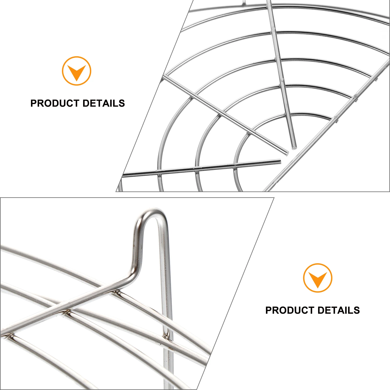 

Semi- Drain Rack Stainless Steel Heat-resistance Frying Pan Kitchen Gadget Suitable Daily Cooking French Fries