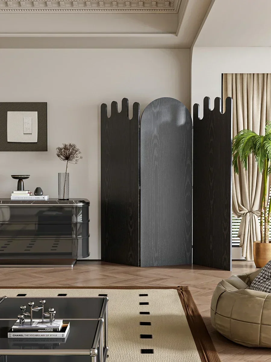 screen partition living room sofa background wall household bedside shelter solid wood office folding on sale