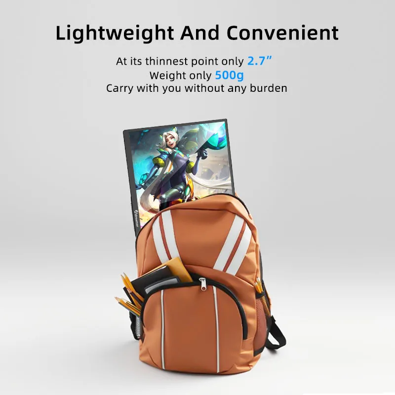 Adreamer 15,6-дюймовый портативный монитор 1920*1080 60 Гц для ноутбука XBox PS4/5 Switch TV Box сотовый телефон ПК Loptop Extension