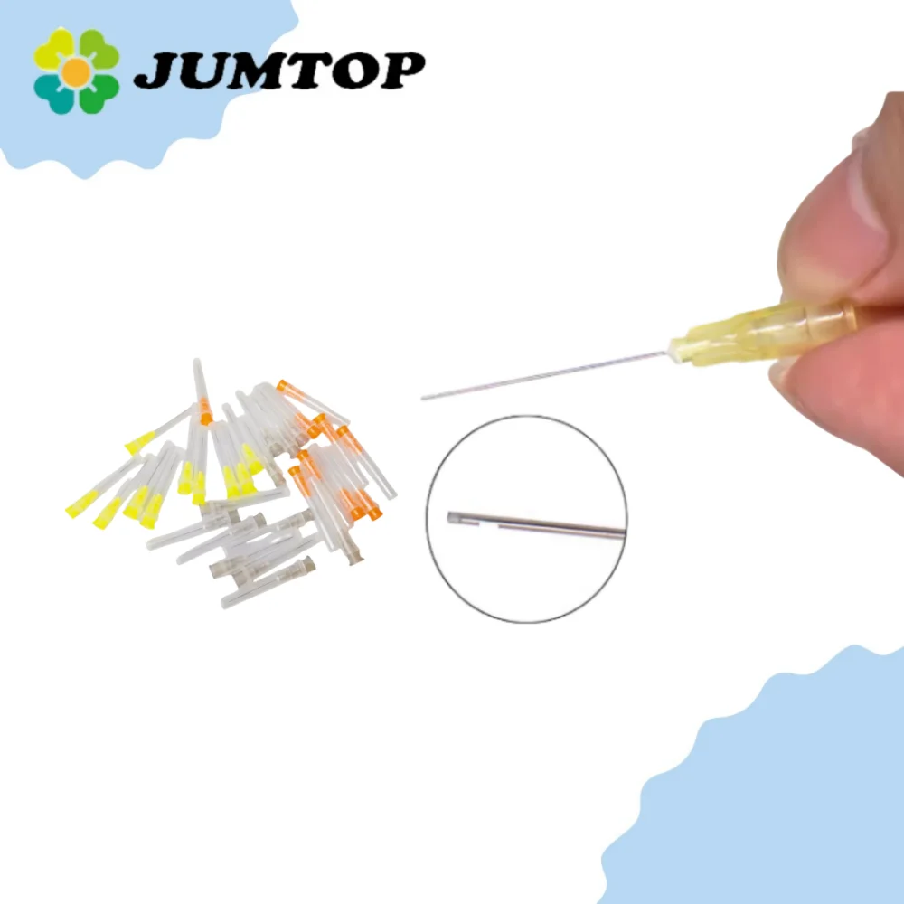 

JUMTOP 100 шт., стоматологическая эндо-игла для ирригации, наконечник с закрытым концом боковым отверстием, эндошприц, наконечник иглы для мойки корневых каналов, 25 г/27 г/30 г