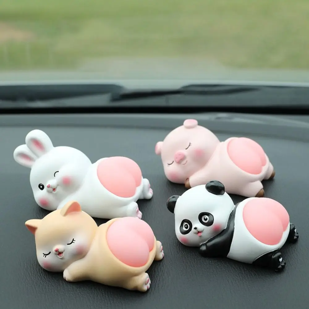 

Durable Animal Cartoon Car Ornament Decoration Crafts QQ's Ass Toy Resin Lovely Car Interior Accessories Office