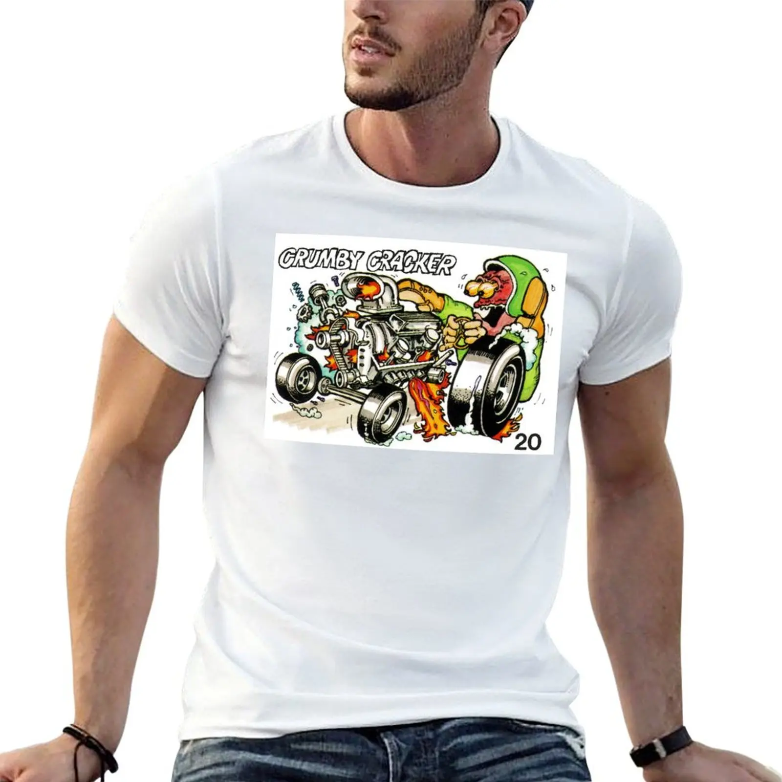 Crumby Cracker #20 Mad Hot Rods, Allen's & Regina, New Zealand T-Shirt Casual Daily Wear Short Sleeve Top