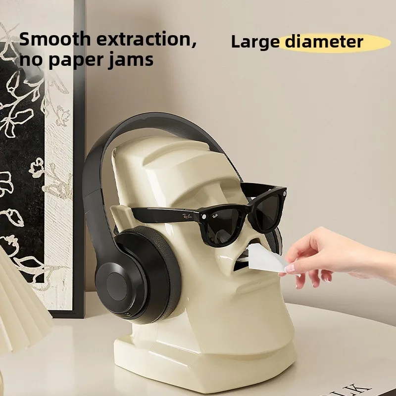 

Creative Gypsum Multi-Function Tissue Holder Living Room, Kitchen, Bedroom Desktop Headphone Stand