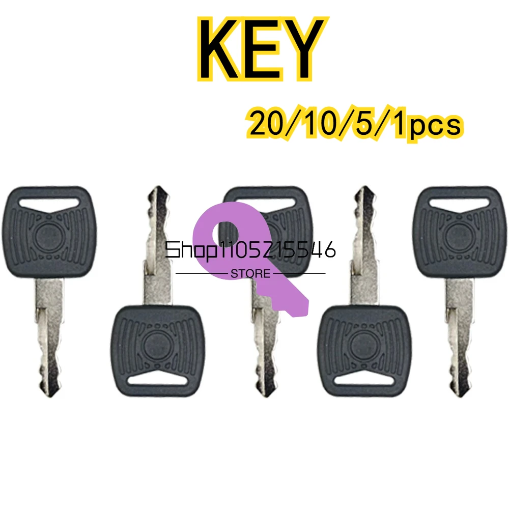 20/10/5/1pcs for YUCHAI YC35 50 60 85 135 210 230-8 Excavator Cab Start Ignition Key High Quality Durable
