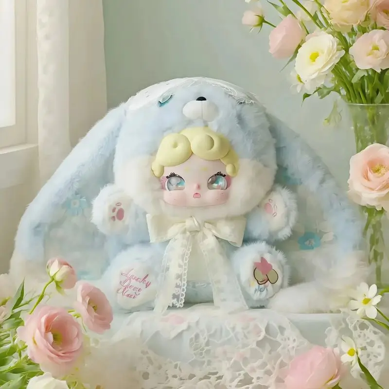 

Lucky Deer Nai Sweet Tea Bunny Doll 600% Large Size Blind Box Toy Quicksand Eyeball Embroidery Trendy Collectible Gift
