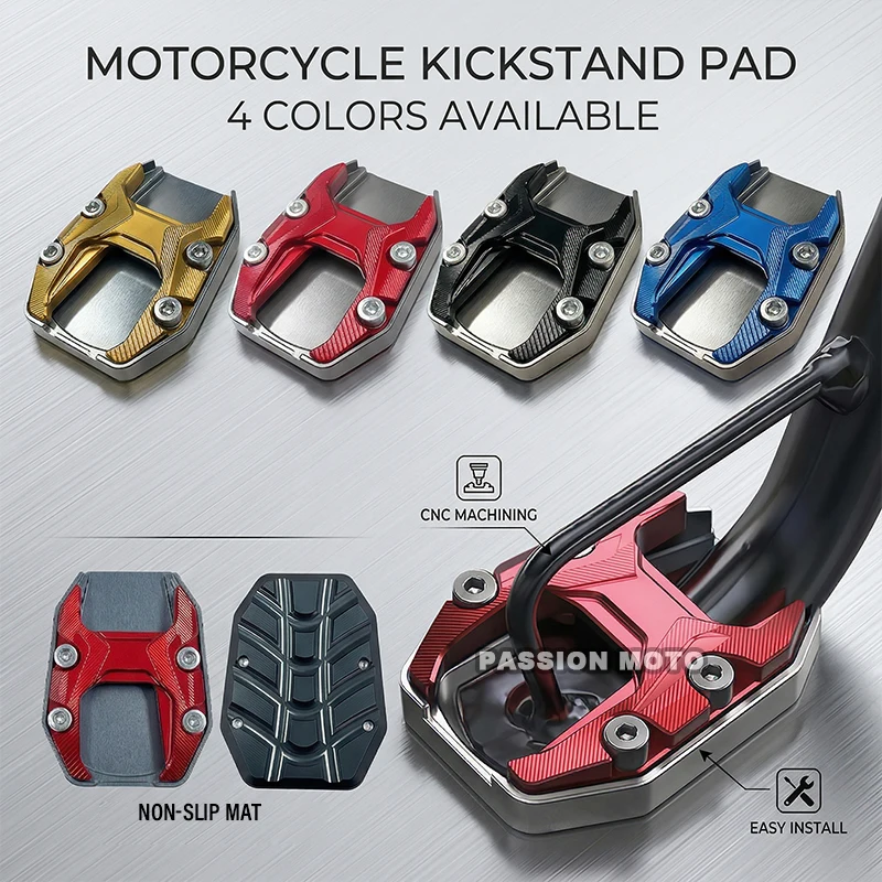 

Motorcycle CNC Kickstand Foot Side Stand Extension Pad Support Plate For Honda PCX160 PCX150 PCX125 ADV150 PCX 160 125 ADV 150