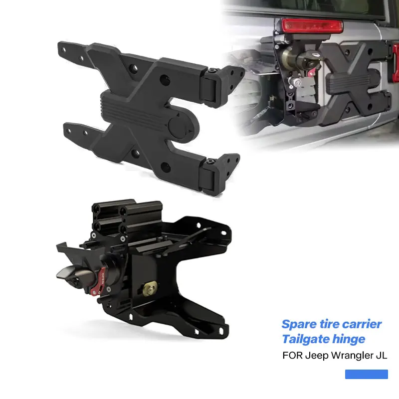 

Oversized Spare Tire Tailgate Adjustable Bracket Reinforcement Hinge Spare Tire Carrier and Hinge for Jeep Wrangler JL 18+