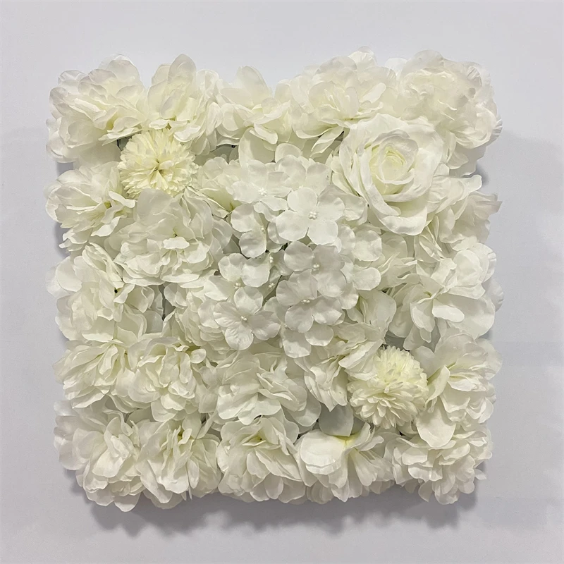 Panel de pared de flores de seda artificiales, telón de fondo para fiesta de boda, decoración de habitación de cumpleaños y niñas, 30x30cm, 6 uds.