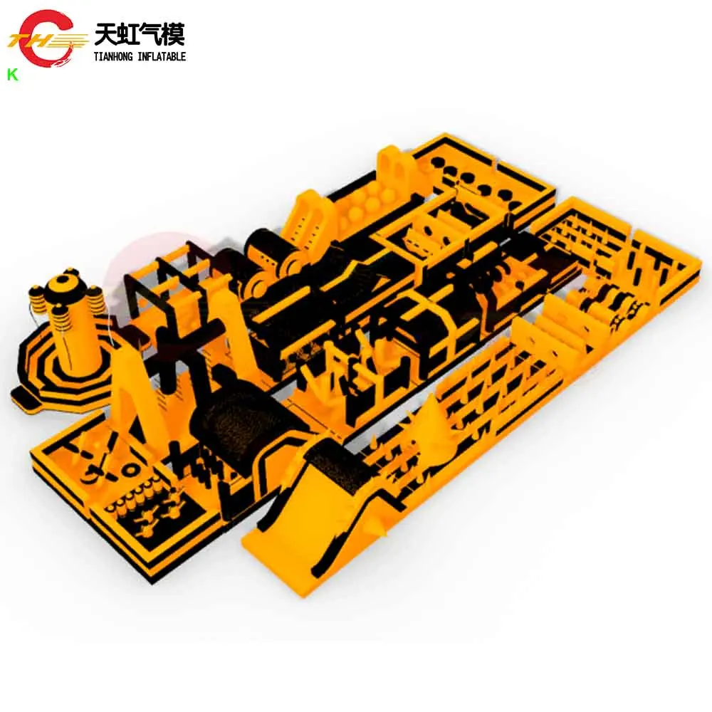 Kommerzieller riesiger aufblasbarer Hindernisparcours, laufender Spielplatz, großer Türsteher, Vergnügungspark