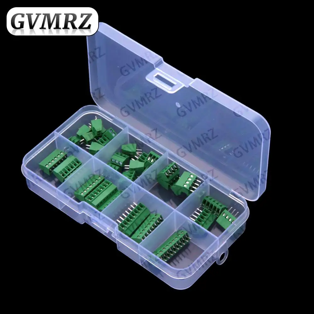 35PCS KF128 2P 3P 4P 8P 10P Threaded Screw Terminal Connector 2.54MM Pitch 2P-10P