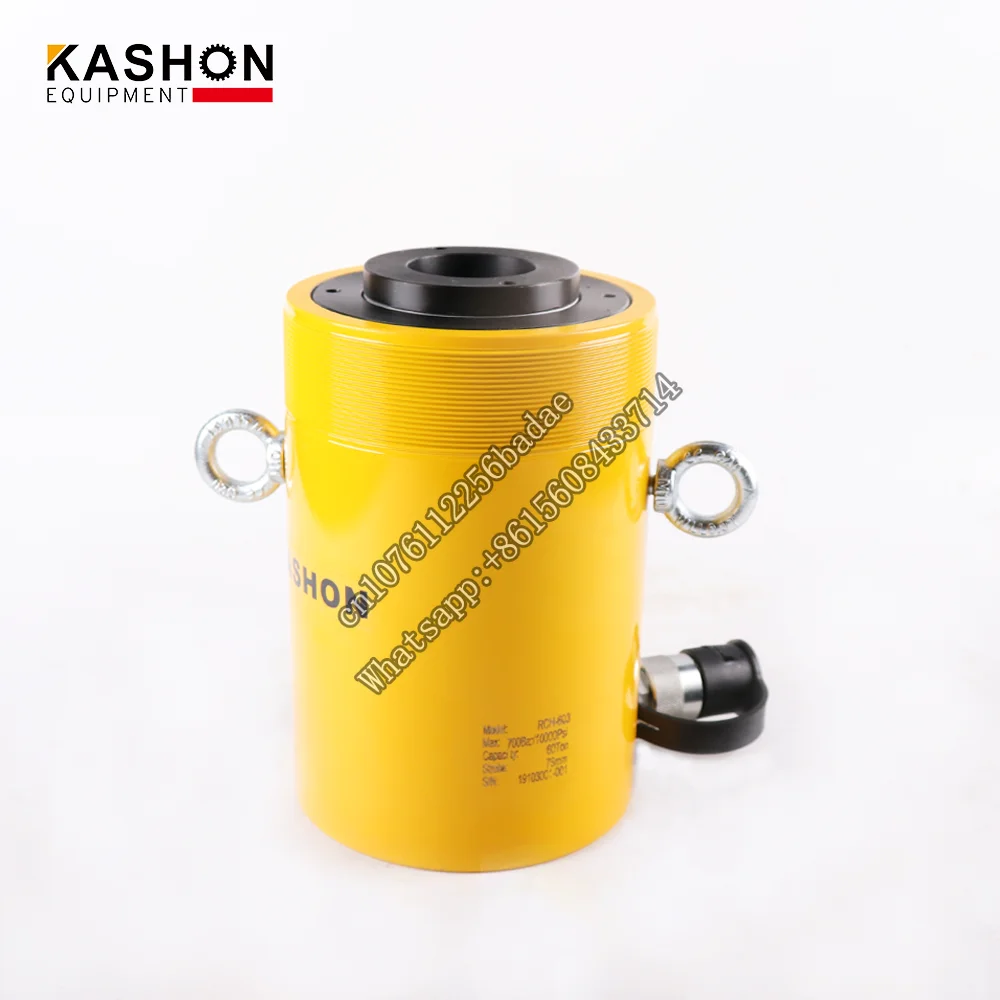 KS-RCH-603 60 Ton 76 mm Stroke Center Hole Hydraulic Jack With Handle