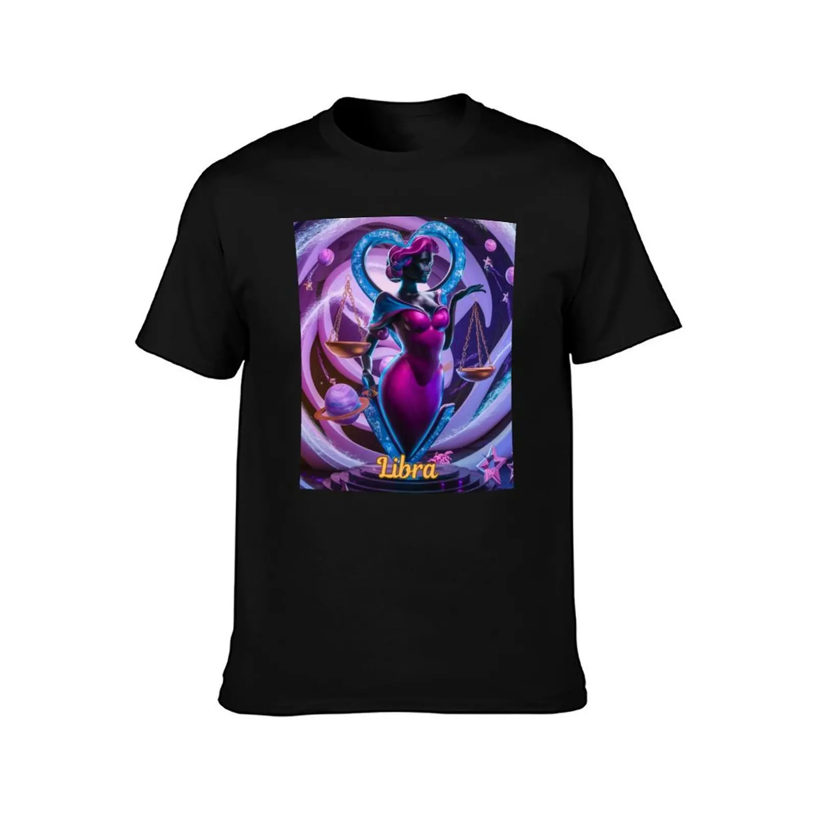 Libra Zodiac, heart shape T-Shirt Soft Cotton Print T-Shirt