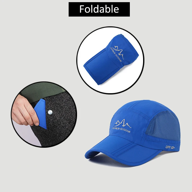 NIXHIT gorra de béisbol para hombre y mujer, gorro de secado rápido, plegable, transpirable, fino, para deportes al aire libre, montañismo,