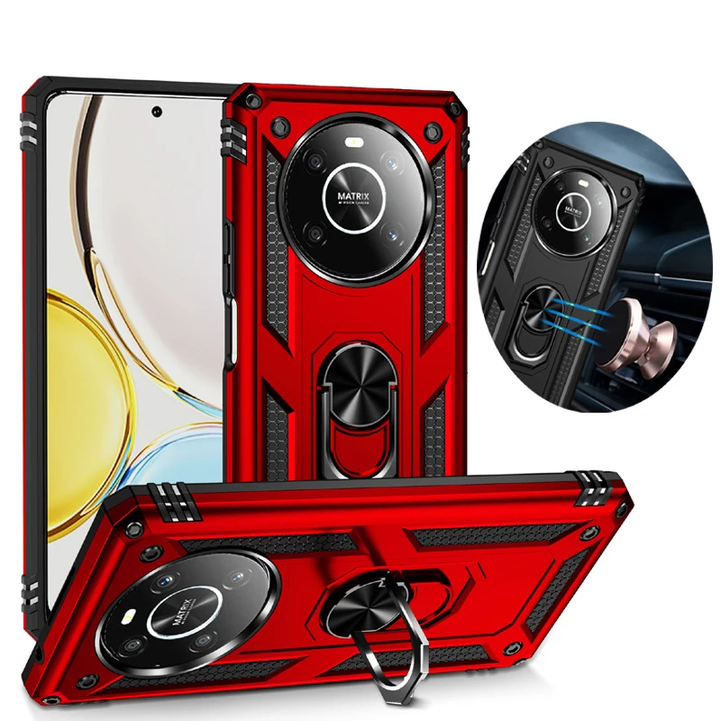 ل الشرف X8 50X7 X9 4G 5G جراب هاتف درع وعرة العسكرية للصدمات المغناطيسي حلقة حماية غطاء لين حالات الوفير Funda #3