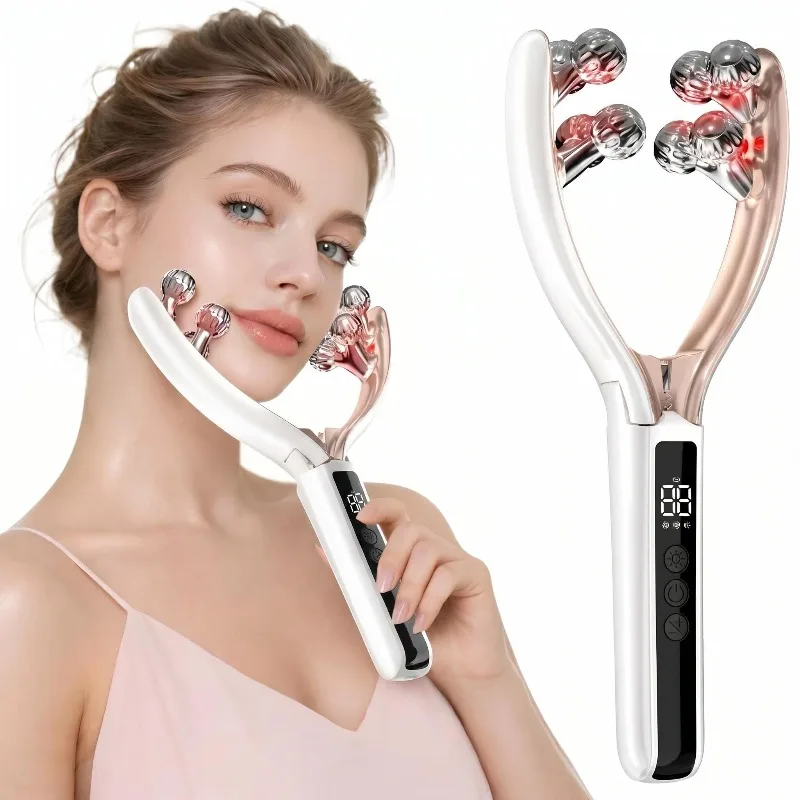 3D Roller Red and Blue Light Lifting and Firming Face Instrument Artifact