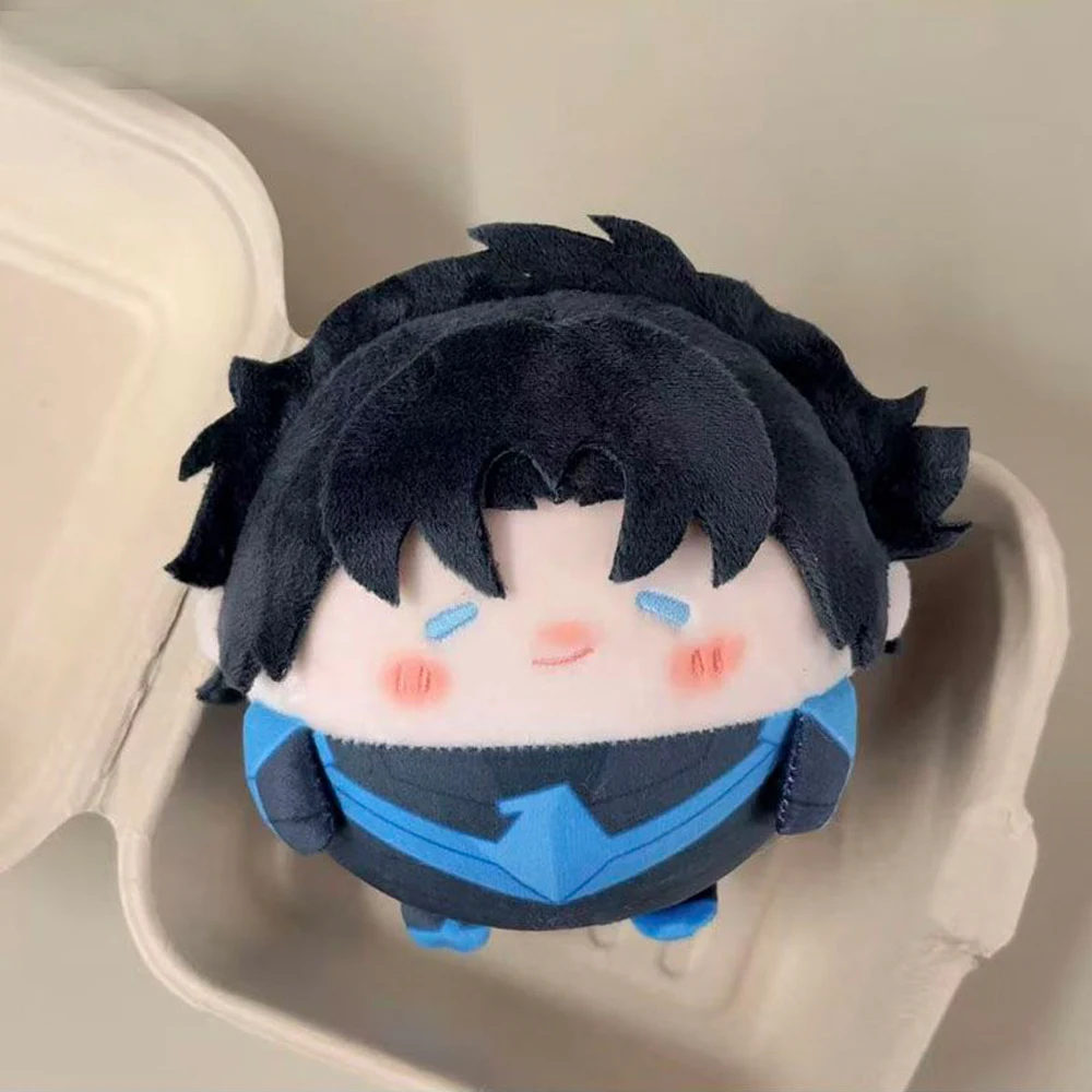 Latest 10cm Cute Round Ball Egg Style Game Character Dick Grayson Robin Plush Toys Cosplay Anime Plushie Doll Pendant Keychain