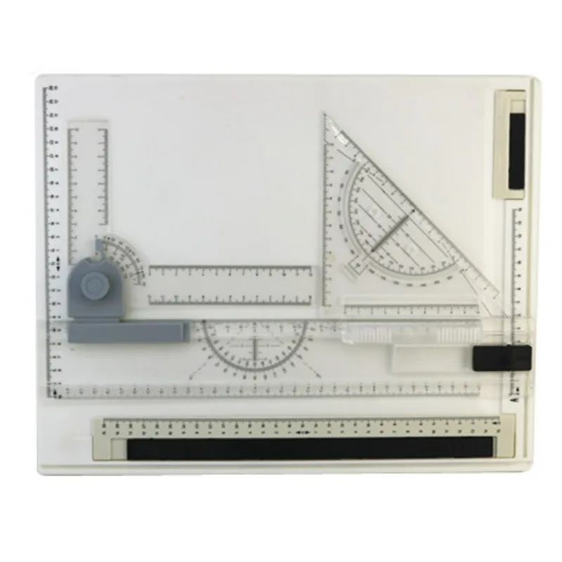 A3 Tilt-Adjustable Drawing Board with Parallel Motion, T-Square & Drafting Tools for Architecture Students