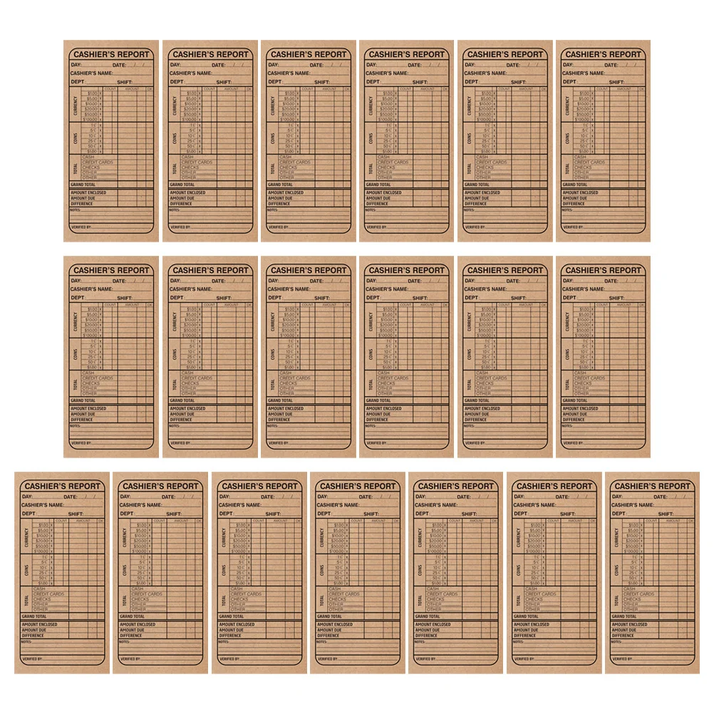 20 stuks kassafzettingsrapport enveloppen zelfklevende afdichting contant geldopslag voor bedrijven restaurants detailhandel kaki
