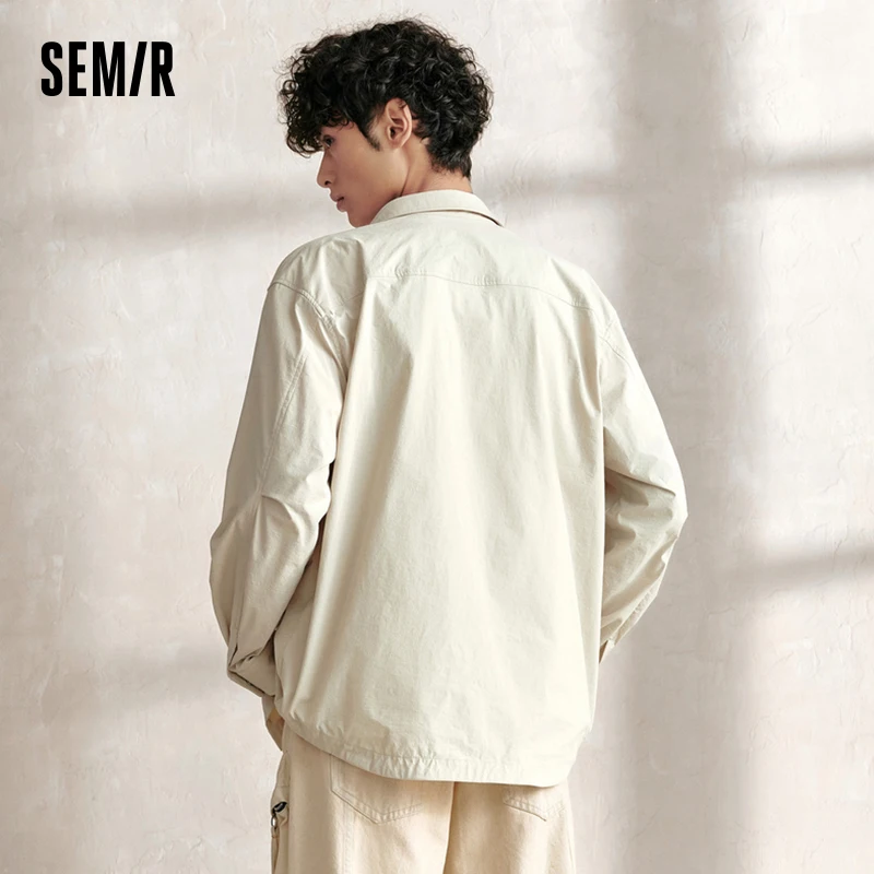 Semir Shirt uomo camicia a maniche lunghe 2024 autunno New Trendy Mountain Series giacca da lavoro vestibilità ampia Top