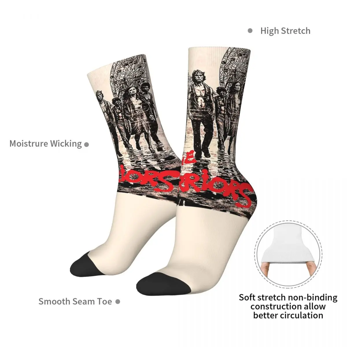 The Warriorsed Stockings Unisex Men Back to Coney Island Socks High Quality Gothic Socks Autumn Sports Anti Skid Design Socks