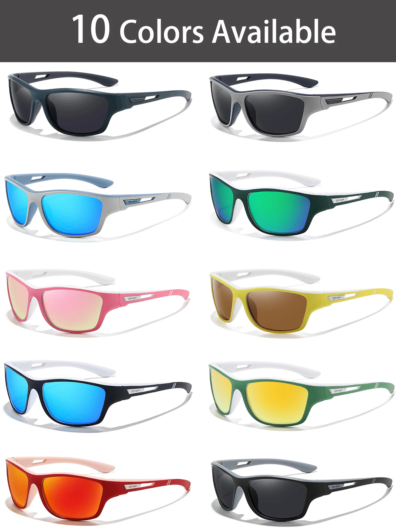 AliExpress TAMWY LOISRUBY Polaring Lenses Cycling Sunglasses with UV400 Protectionfor Men Women Outdoor Driving Hiking Fishing Eyewear