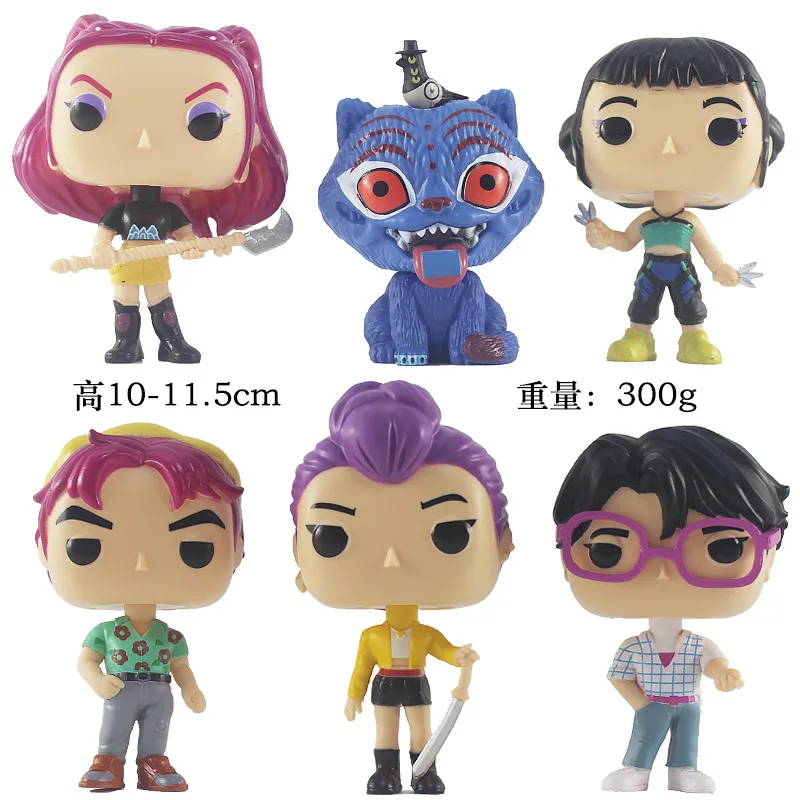 6 قطعة/المجموعة Kpopes شيطان الصيادين نموذج لجسم لعبة بولي كلوريد الفينيل الكرتون الألعاب الأجهزة الطرفية مكتب ديكور جمع أرقام لعبة مجسمة للطفل #2